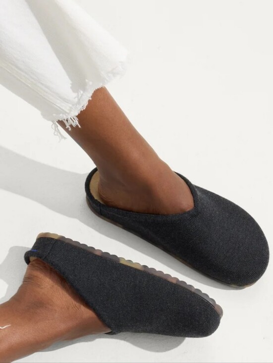 Rothy's Shoes - Rothy's 10 The Casual Clog Soft Black Dark Gray Slip-On Merino Wool